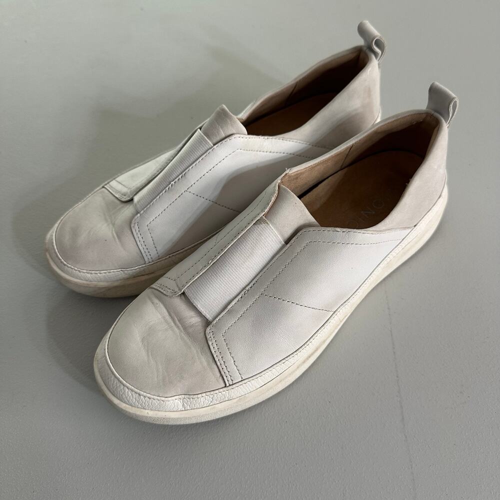 Vionic Zinah Women’s White Leather Slip On Sneakers Shoes Size‎ 7 Comfort